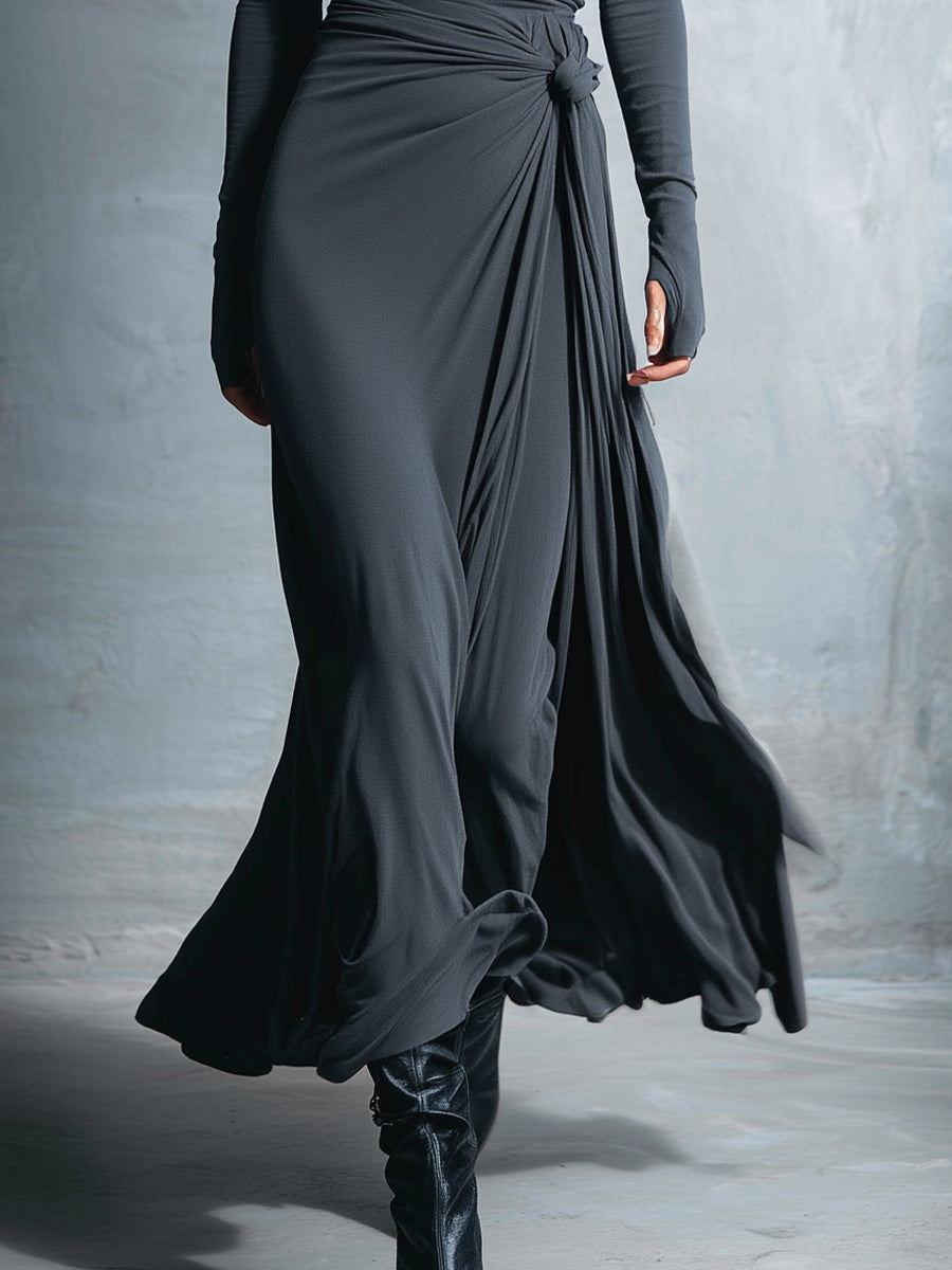 Helena | Long Dress with Side Tie