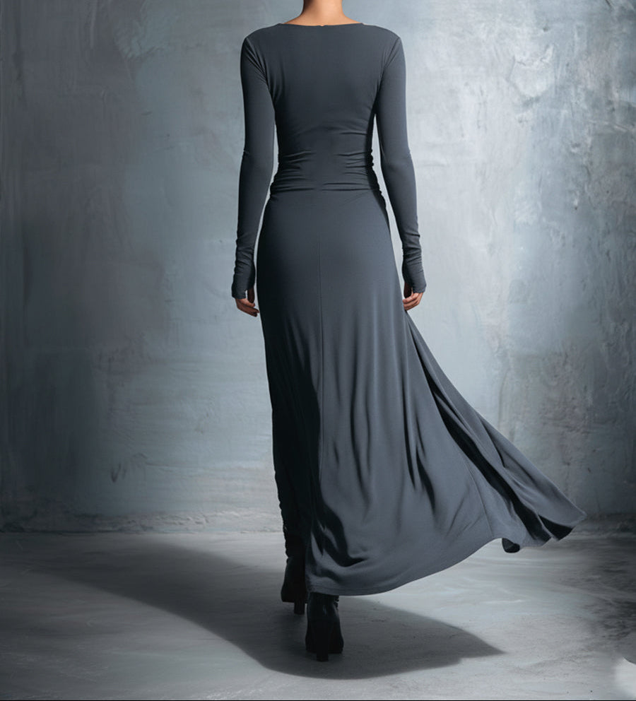 Helena | Long Dress with Side Tie