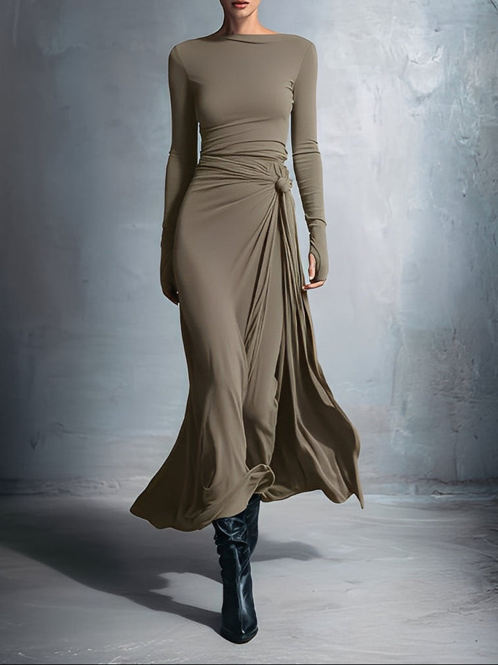 Helena | Long Dress with Side Tie